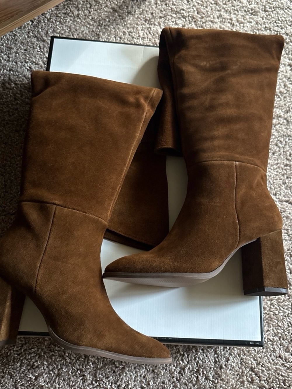 Steve Madden Brown Suede Over-the-Knee Block Heel Boots